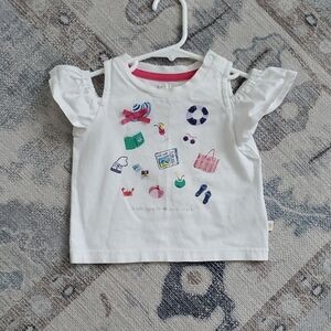 Kate Spade Baby Girls Beach Vacation Off Shoulder Shirt Top Sz90